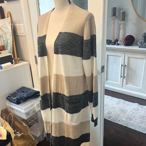 Fortune & Ivy Rahim Color Block Cardigan Sweater L NEW - Picture 4 of 7